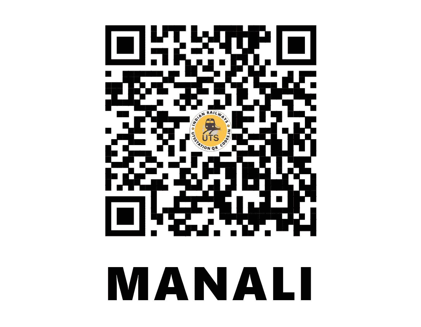 UTS QR Code for MANALI - MNLI (SR - TAMIL NADU)